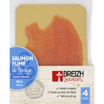 Breizh saveur saumon fumé de norvège 4 tranches - 100g