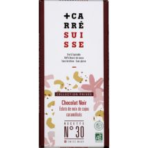 Carre suisse chocolat noir cajou caramélisé bio 100g