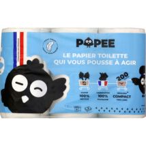 Popee papier toilette recyclé confort triple épaisseur x6 Détergent Écologique