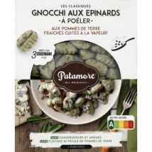 Patamore gli originali gnocchi rigati aux epinards x2 portions, 400g