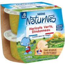 Natures haricots vert dindonneaux 2x190g pour Bébé