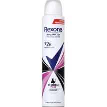 Rexona déodorant spray anti-transpirant 72h invisible pure 200ml pour femme