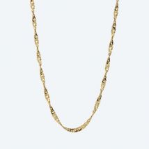 Singapurkette 925 St. Silber vergoldet ca. 45 cm