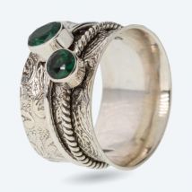 Ring 925 Sterling Silber Chromdiopsid