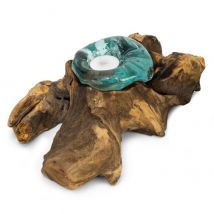 Darimana Teelichtglas in Holz