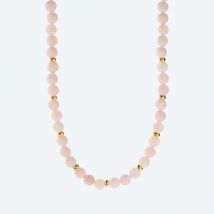 Collier Rosenquarz, ca. 48cm