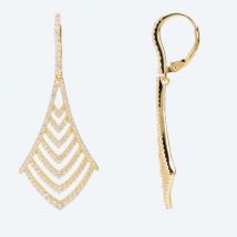 Ohrhänger 925 St. Silber vergoldet Zirkonia