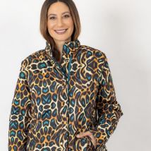 Damen-Wendejacke 'Grenoble' petrol/multicolor