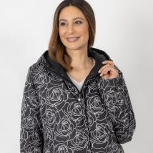 Damen-Wendejacke 'Annecy' schwarz/schwarz & weiß