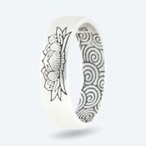 Ring 990 Silber rhod. Lotusblüte