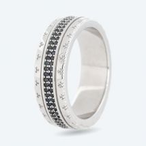 Ring 925 Sterling Silber rhodiniert mit Spinell