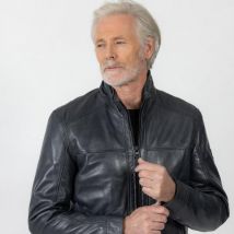 OTTO KERN Herren-Lederjacke 'Finn' anthrazit