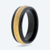Ring Edelstahl schwarz/gold
