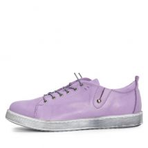 Andrea Conti Damen Lederslipper lila