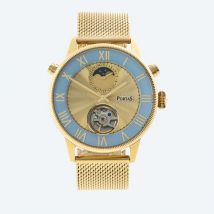 PortaS Herren-Automatikuhr "Jellinek", eisblau