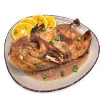 Halbe Festtags-Ente an Geflügelsoße