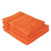 Frottierset Streifen 6tlg. orange