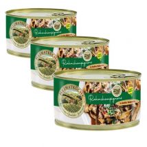 Rahmchampignons in dunkler Soße