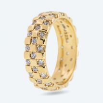 Ring 925 Sterling Silber vergoldet Zirkonia