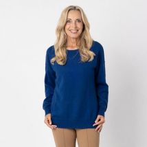 100% KASCHMIR Pullover, Rundhals, marine