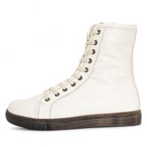 Andrea Conti Damen Lederstiefelette creme mit Leo