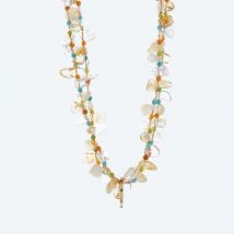 Collier Citrin, Quarz gefärbt