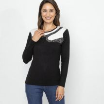 TRENDS by J. Leibfried Pullover schwarz/weiß