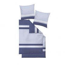 Bugatti Satin-Bettwäsche 4tlg. hellblau streifen