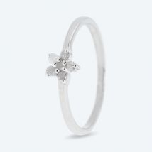 Ring 925 Silber rhodiniert Brillanten