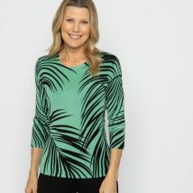 MILANO Design Damen-Pullover grün/schwarz