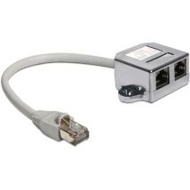 Delock RJ45 m. > 2x RJ45 w. 15cm