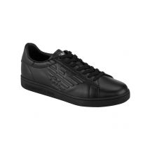 Emporio Armani Low Top Sneaker aus Glattleder mit geprägtem Logo