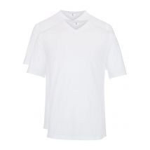 Ragman T-Shirts mit V-Ausschnitt, Doppelpack, extralang