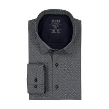 Tom Rusborg Stretch-Hemd mit geometrischem Muster, Comfort Fit