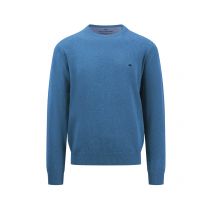 Fynch-Hatton Pullover aus Baumwolle mit Logostickerei, extralang
