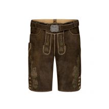Maddox Country Lederhose mit Stickerei in Kontrastfarbe
