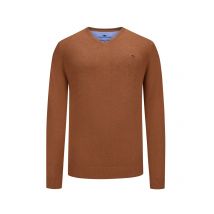 Fynch-Hatton Pullover aus Baumwolle mit V-Ausschnitt, extralang