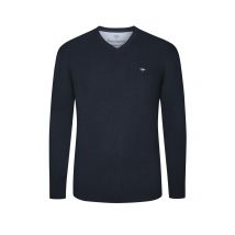 Fynch-Hatton Pullover mit V-Ausschnitt und Logo-Stickerei