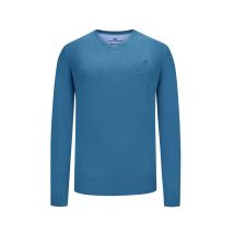 Fynch-Hatton Pullover aus Baumwolle mit V-Ausschnitt, extralang