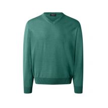 Maerz Pullover aus Schurwolle mit V-Ausschnitt