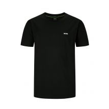 BOSS GREEN Stretch T-Shirt mit gummiertem Logo-Emblem