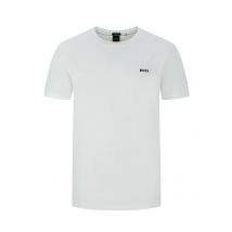 BOSS GREEN Stretch T-Shirt mit gummiertem Logo-Emblem