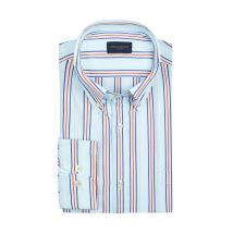 Paul & Shark Glattes Streifenhemd aus Supima-Baumwolle