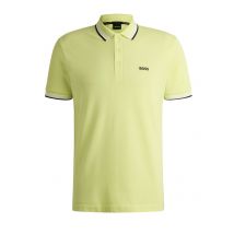 BOSS GREEN Piqué-Poloshirt mit Streifenakzenten und Logo-Stickerei