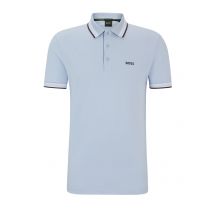 BOSS GREEN Piqué-Poloshirt mit Streifenakzenten und Logo-Stickerei