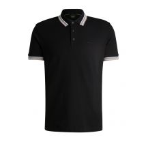 BOSS GREEN Piqué-Poloshirt mit Streifenakzenten und Logo-Stickerei