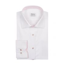Stenströms Unifarbenes Twill-Hemd aus Baumwolle mit Ausputz