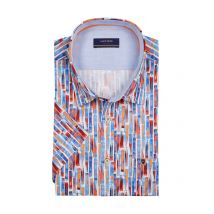 Hatico Kurzarmhemd mit Allover-Print, Regular Fit