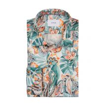 Eton Knitterfreies Hemd mit tropischem Print