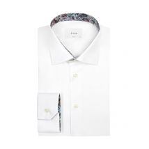 Eton Unifarbenes Twill-Hemd mit Ausputz, Classic Fit